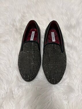 Steve Madden Caviarr Rhinestone Studded Dapper Slip-on Loafers